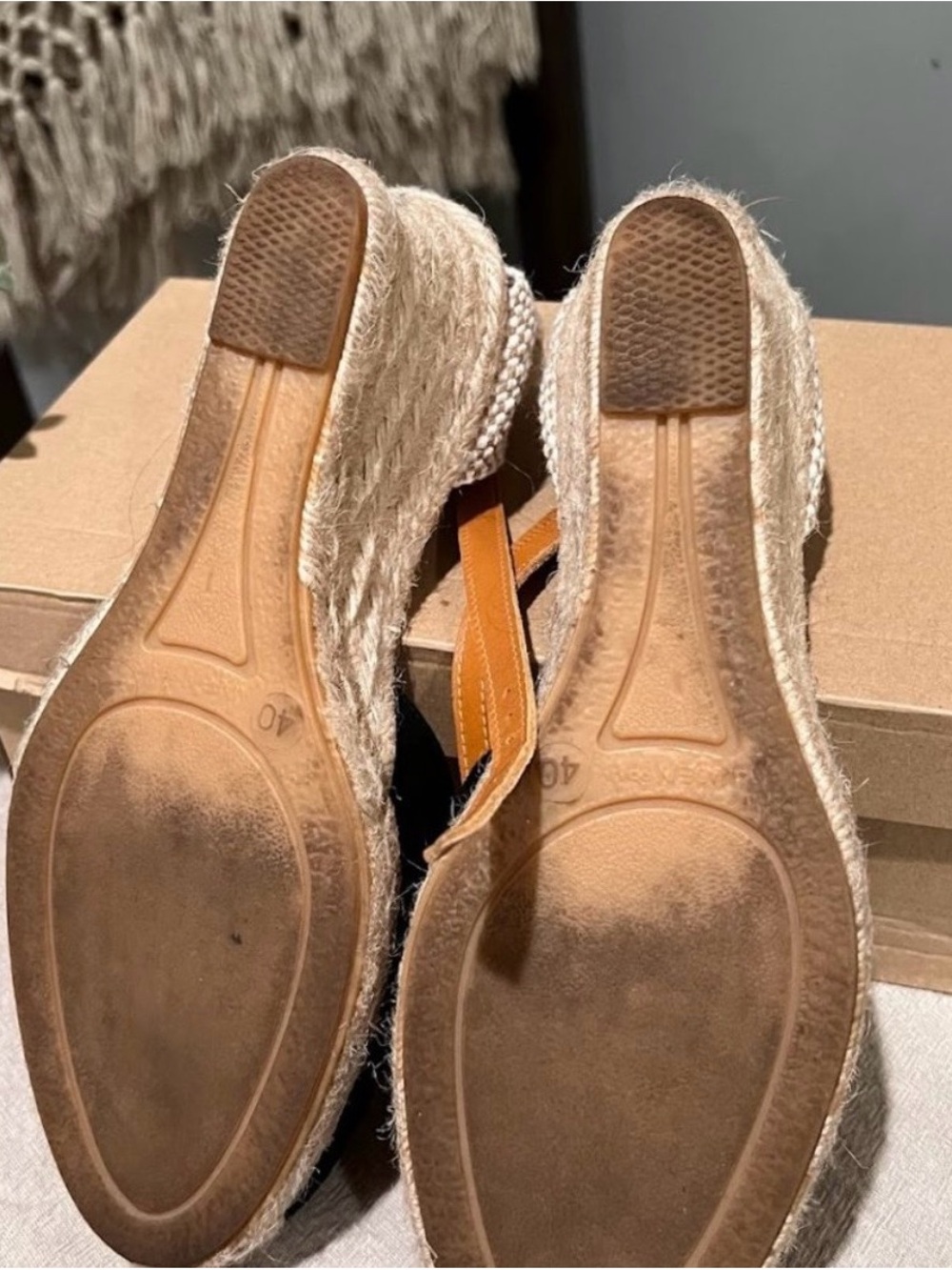 Black Espadrille Wedges - Picture 4 of 4